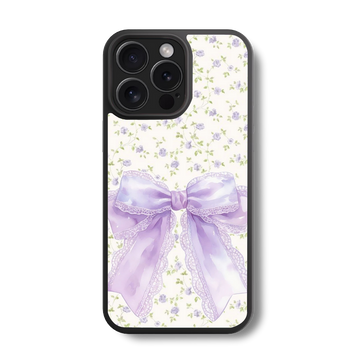 Vintage Violet Bow Glass Case