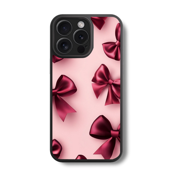Burgundy Bow Bliss Glass Case