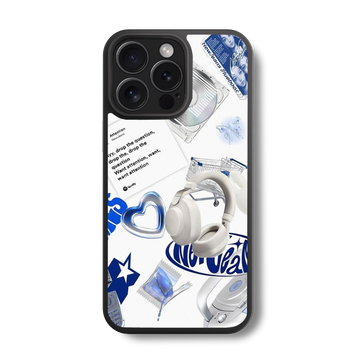 The Urban Blue Collage Glass Case