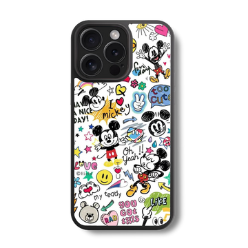 The Mickey Sketch Glass Case