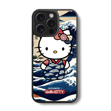 Hello Kitty Ukiyo-e Wave Glass Case