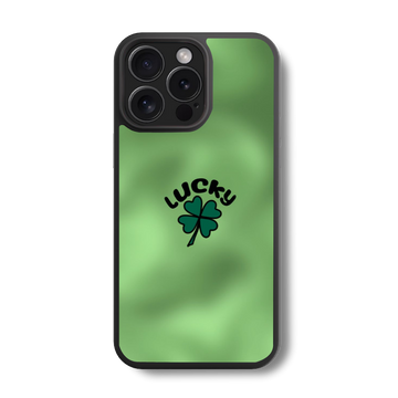 Lucky Clover Green Glass Case