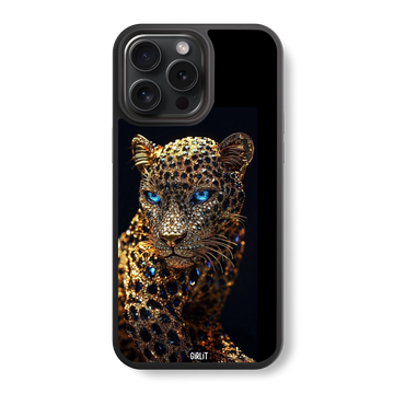 Jeweled Jaguar Glass Case