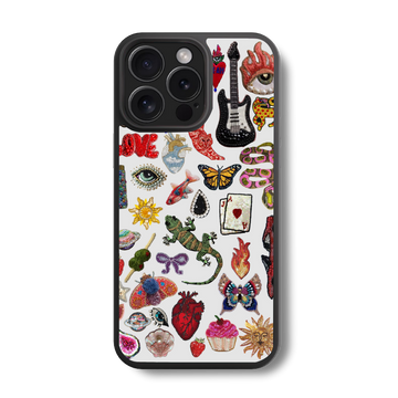 Funky Illustrated Trinket Glass Case