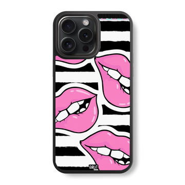 Pink Pop Kiss Glass Case