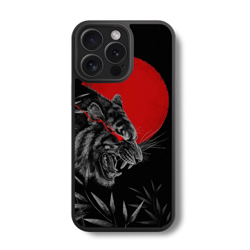 Red Moon Tiger Glass Case