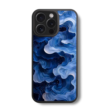 Deep Blue Flow Glass Case