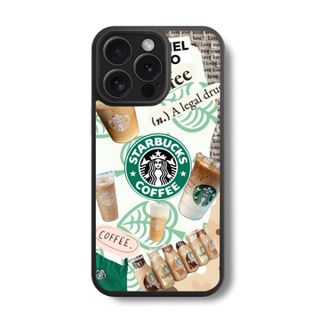 Coffee Lover's Collage Glass Case