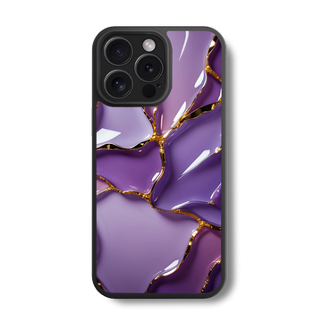 Gilded Purple Glass Case