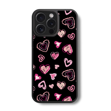 Abstract Heartbeat Glass Case