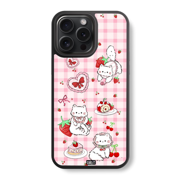 Berry Bliss Kittens Glass Case