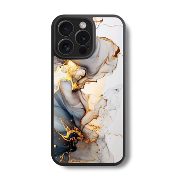 Elegant Gold Marble Glass Case