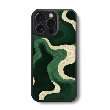 Green Abstract Pattern Glass Case