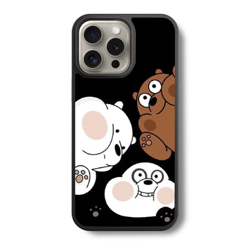 Cute Panda3 Black Glass Case