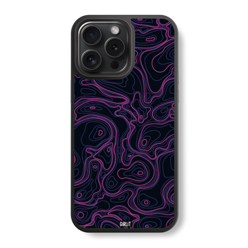 Neon Topo Glass Case