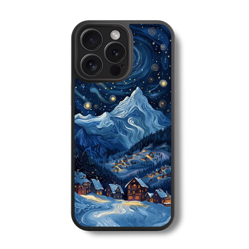 Winter Starry Village Glass Case
