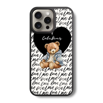 Heartfelt Cute Bear Glass Case