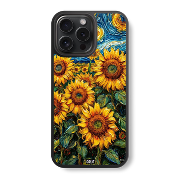 Starry Sunflower Serenade Glass Case