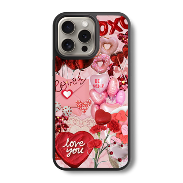 Crimson Valentine Love Glass Case