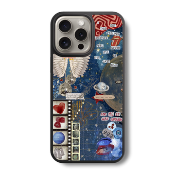 Blue Dream Collage Glass Case