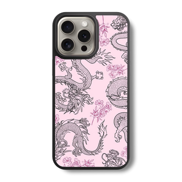 Cherry Blossom Dragon Glass Case