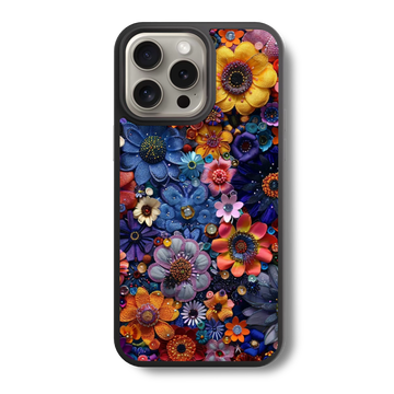 Embroidery Floral Glass Case