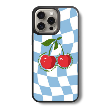 The Wavy Cherry Checker Glass Case