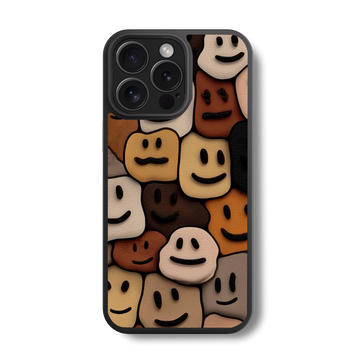 The Brown Smiley Collage Glass Case