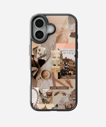 Vintage Patchwork Aesthetic Glass Phone Case