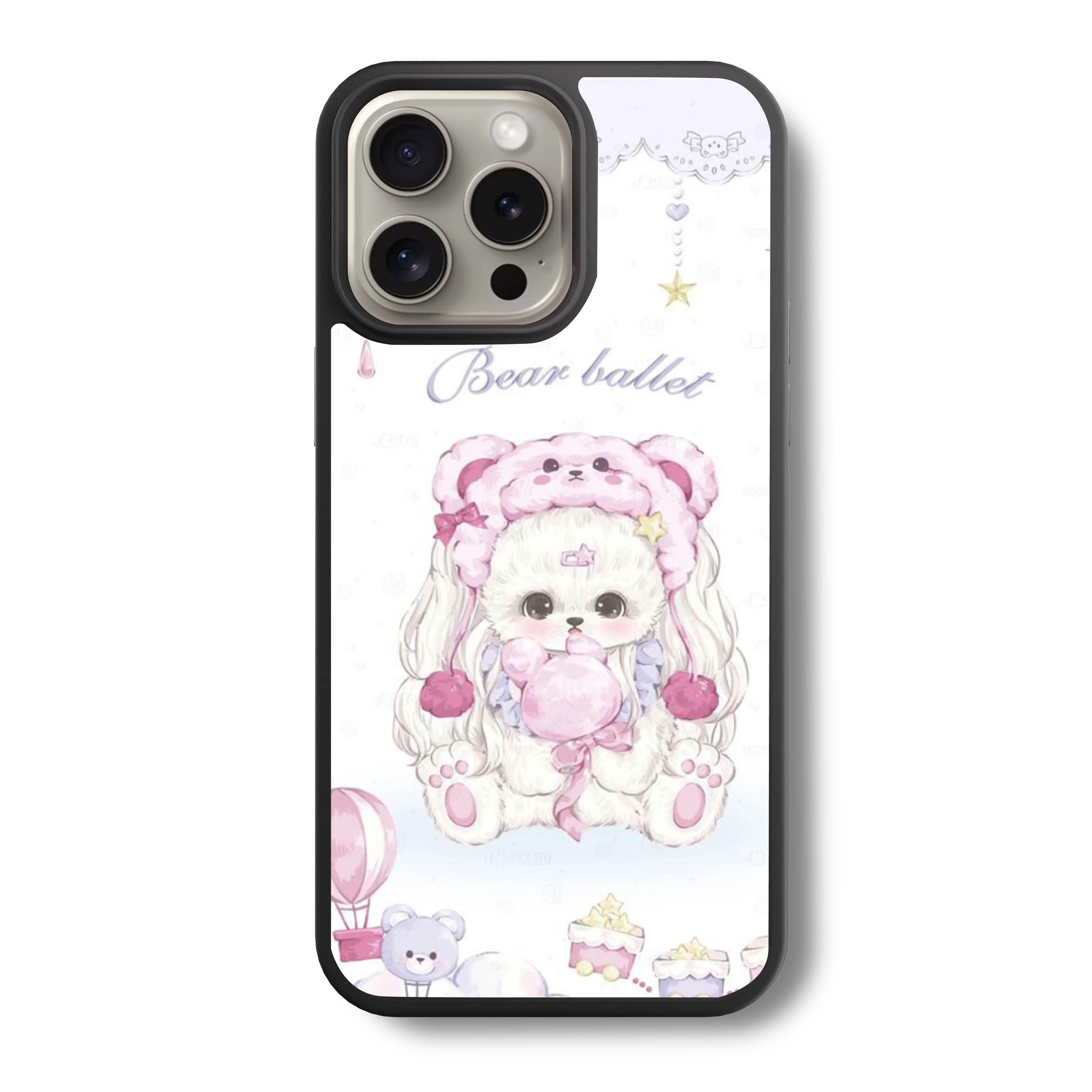 Ballerina Bear Glass Case