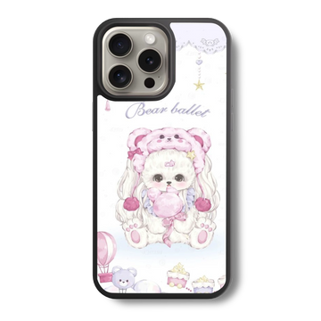 Ballerina Bear Glass Case