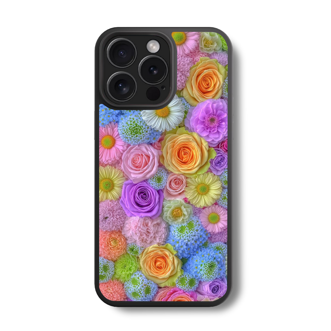 Rainbow Rose Garden Glass Case