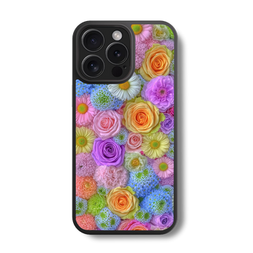 Rainbow Rose Garden Glass Case