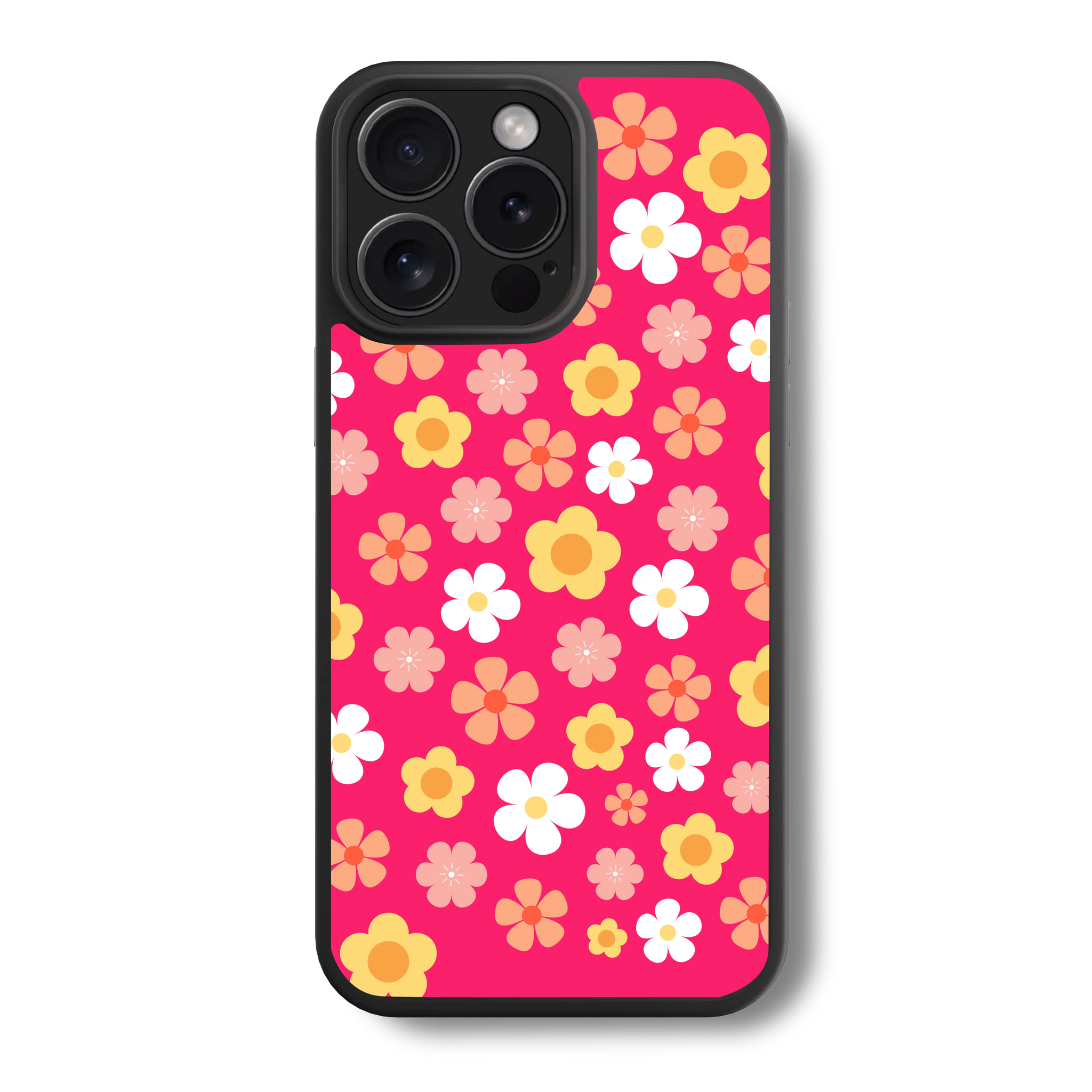 Colourful Daisy Floral Glass Case