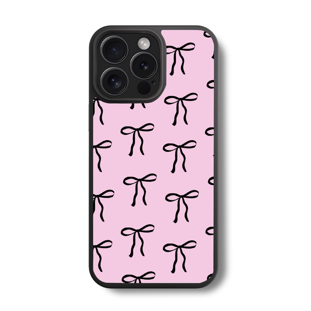 Sweet Bows on Pink Glass Case