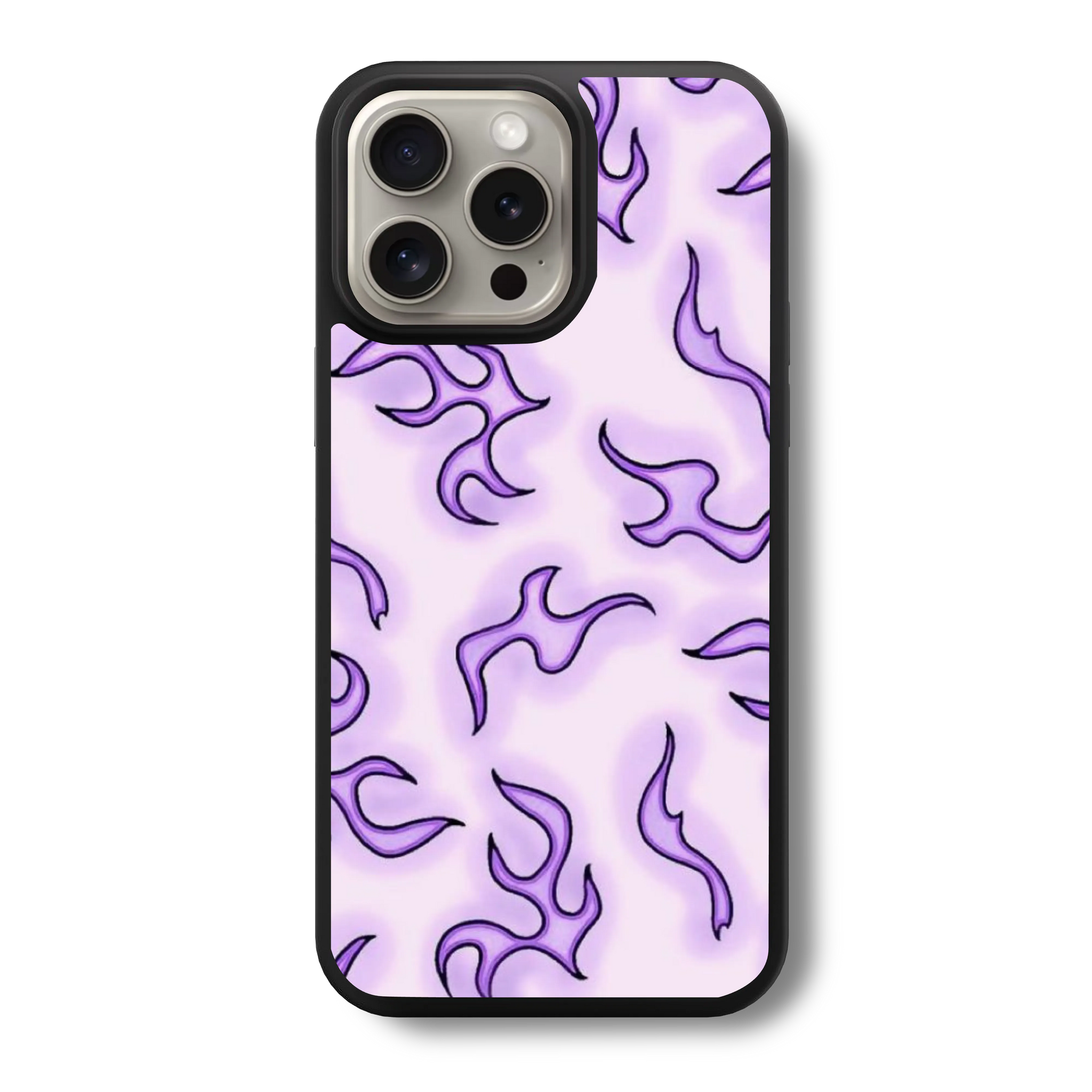 Purple Haze Flame Y2K Glass Case
