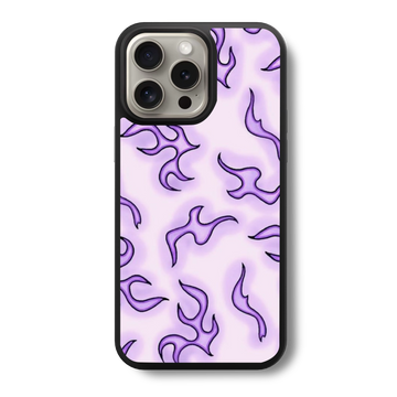 Purple Haze Flame Y2K Glass Case