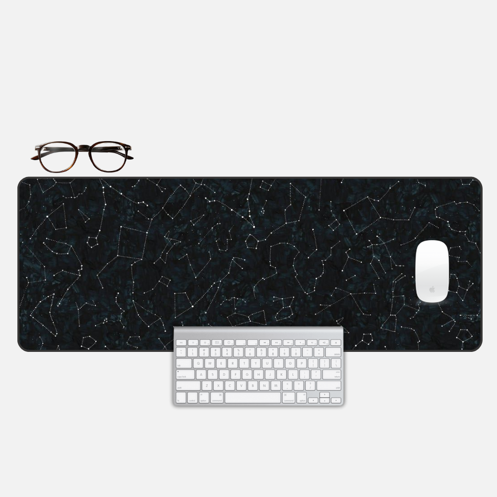 Constellation Map Desk Mat and Gaming Mouse Pad