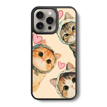 Feline Friends Forever Glass Case