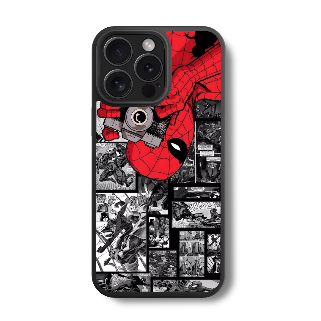 Retro Comic Spidey Glass Case