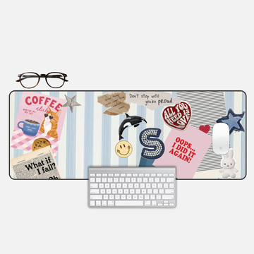 Varsity Vibes Desk Mat and Gaming Mouse Pad