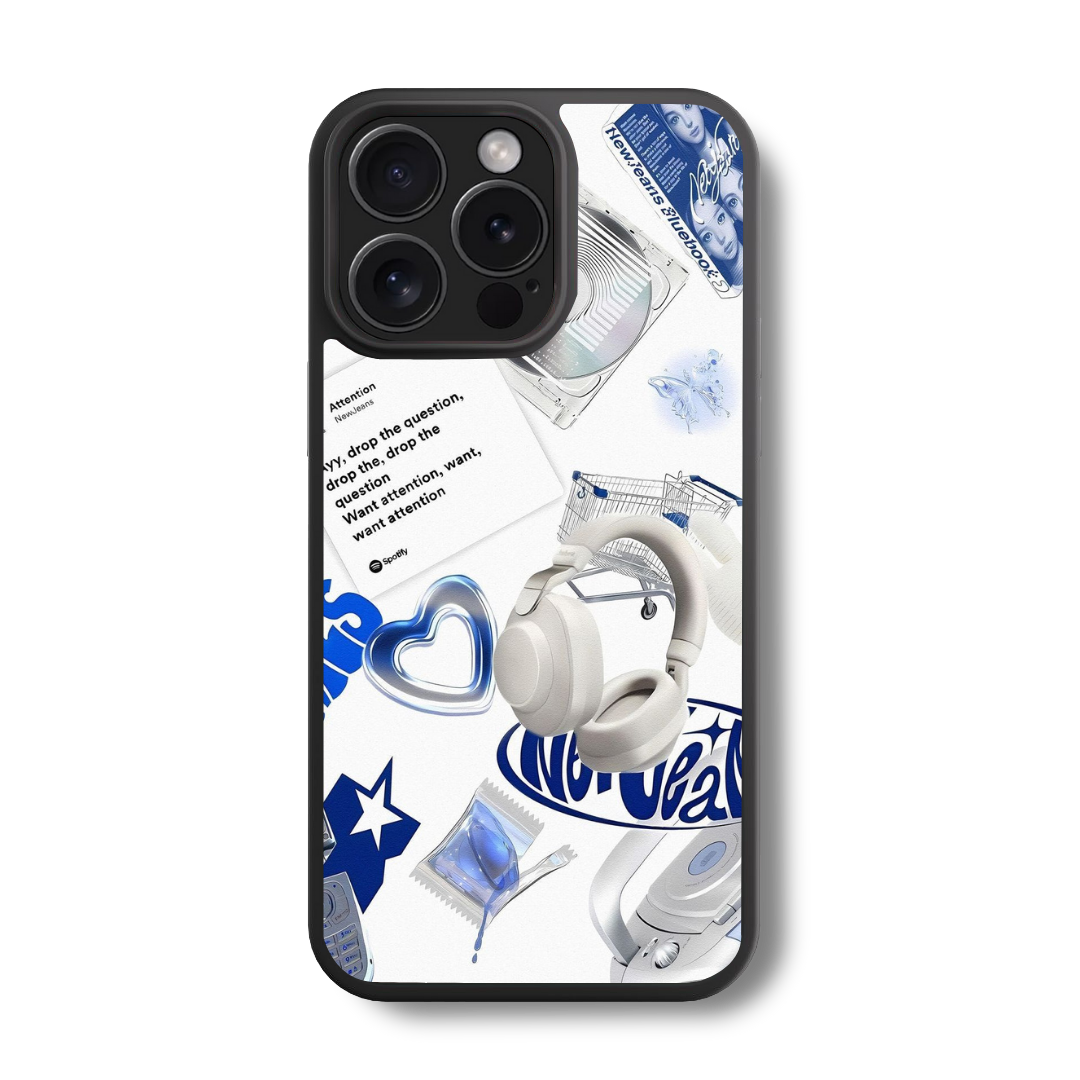 The Urban Blue Collage Glass Case