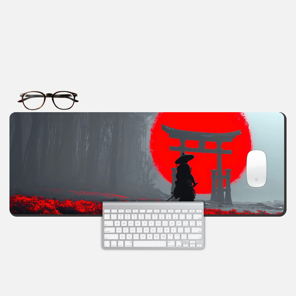 The Silent Samurai Desk Mat and Gaming Mouse Pad