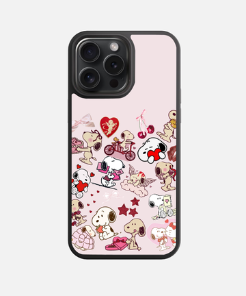 Cute Puppy Valentine’s Glass Case