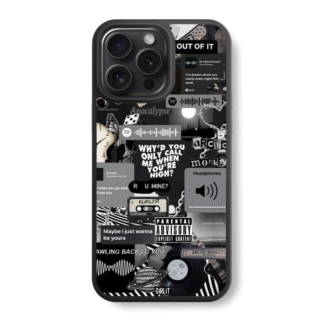 Monochrome Mixtape Glass Case