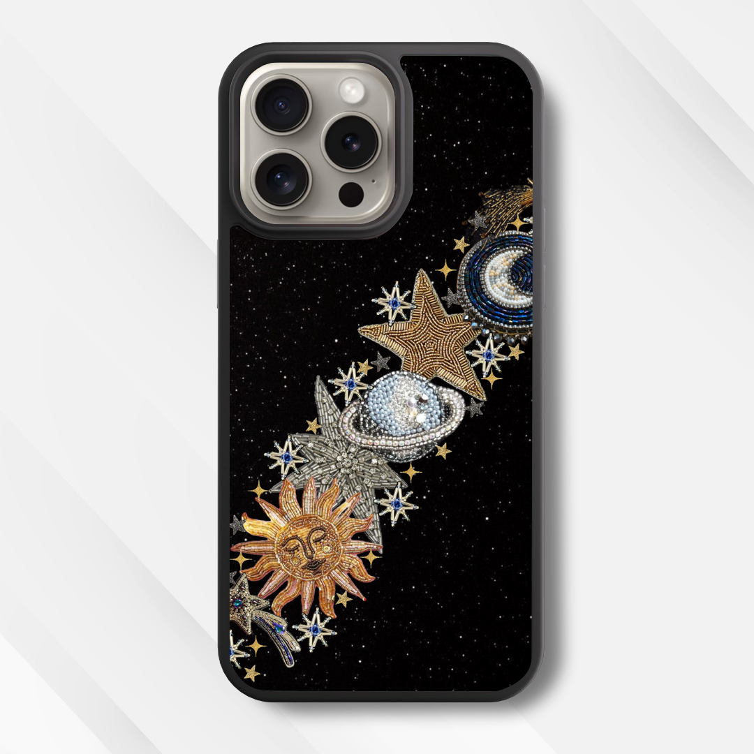 Moon Dust & Gems Glass Case
