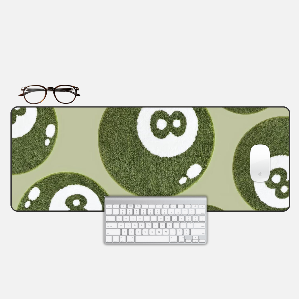 Mossy 8-Ball Desk Mat and Gaming Mouse Pad