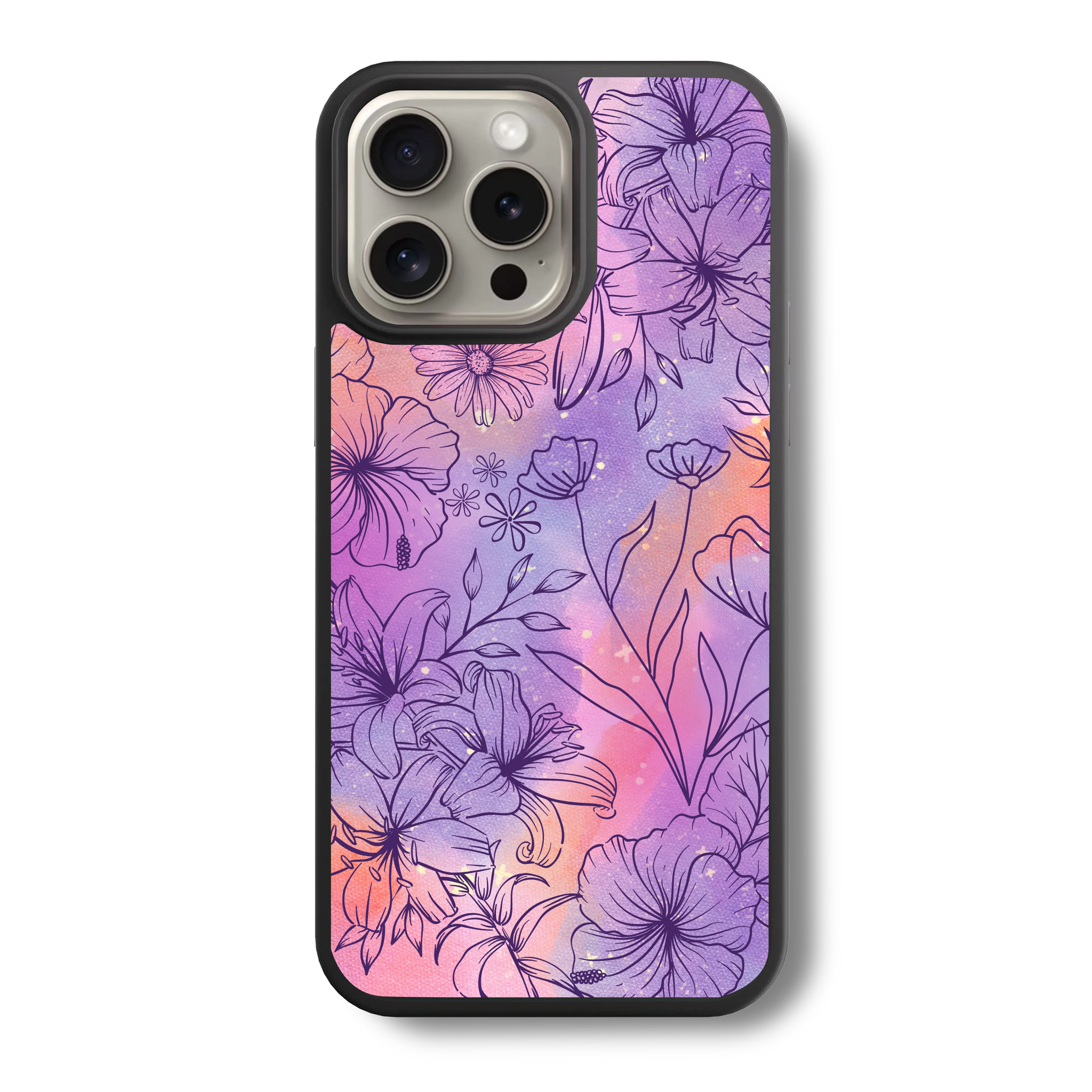 Galaxy Blooms Glass Case