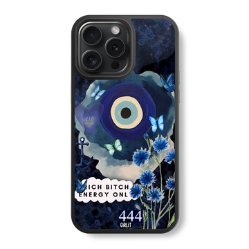 Deep Blue Evil Eye Glass Case