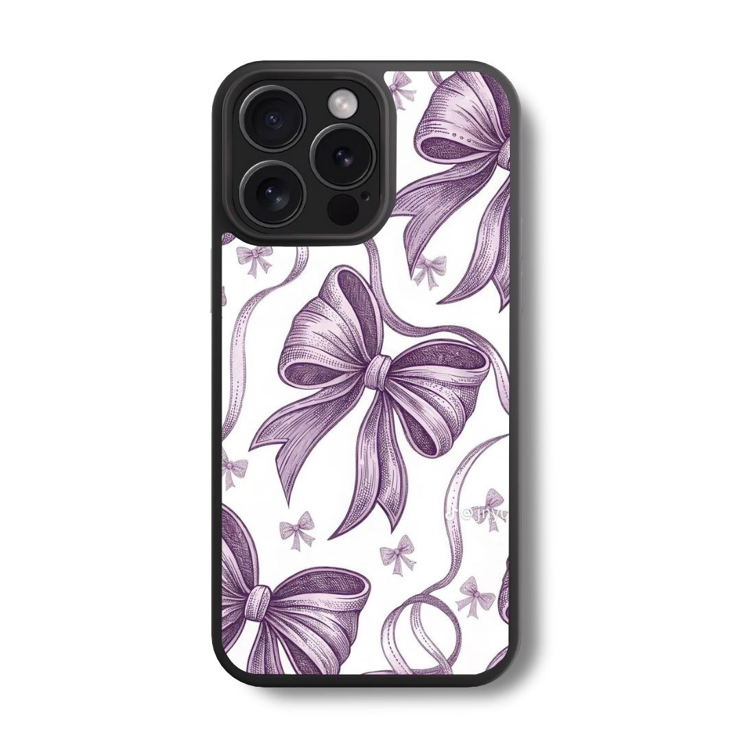 Lavender Ribbons Glass Case
